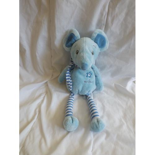 Doudou Souris Bleu Arthur Et Lola Bébisol