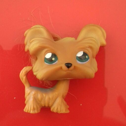 Figurine PETSHOP Chien Yorkshire - Référence N°3001 - Occasion - Pour Collection Ou Décoration