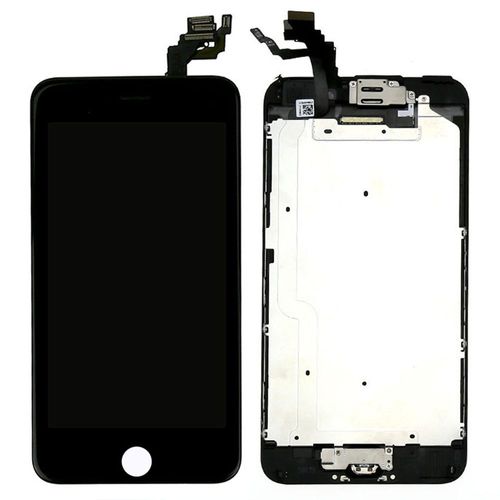 Noir Complet Ecran Lcd Vitre Tactile Sur Châssis + Home Caméra + Écouteur Pour Iphone 6 Plus 5.5" + Outils De Réparation + Film Protection D'écran En Verre Trempé