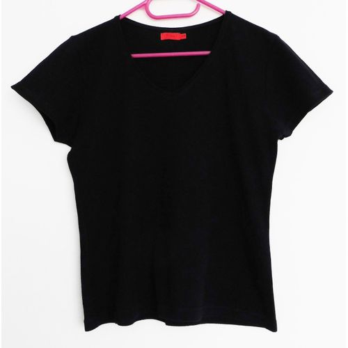 T-Shirt Noir. Tissaia. Coton. Taille 46
