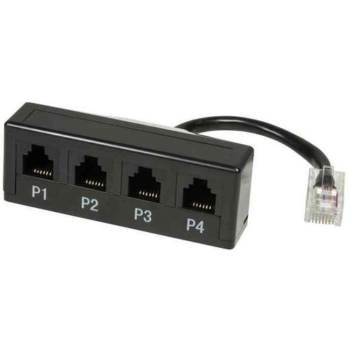 Logilink Splitter Pour Téléphone, 4 Ports, Couleur: Noir 1 X Rj4...