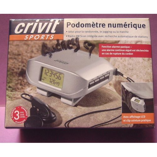 Podomètre Numérique Lcd - Radio Fm Avec Écouteurs - Fonction Alarme Panique  - Crivit Sports