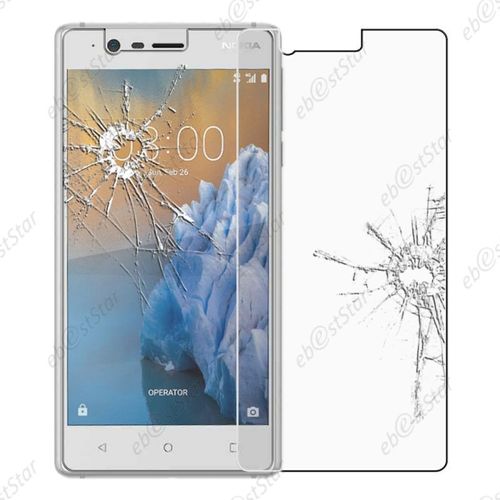 Ebeststar ® Pour Nokia Nokia 3 - Film Protection Écran Verre Trempé Anti Casse Anti-Rayures [Dimensions Precises De Votre Appareil : 143.4 X 71.4 X 8.5 Mm, Écran 5''] [Note Importante Lire Description]