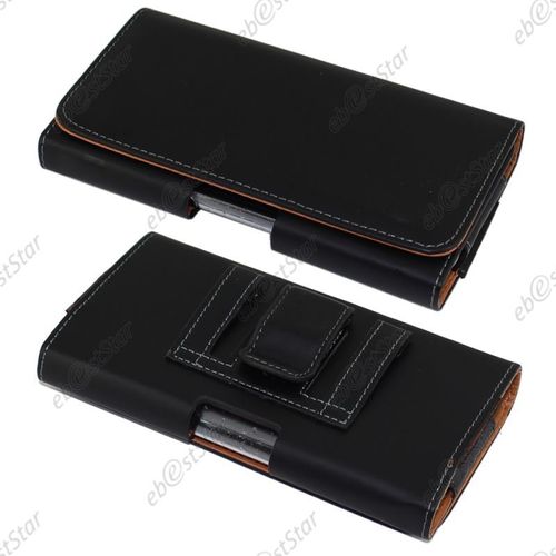 Ebeststar ®  Etui Clip Ceinture Portefeuille Horizontal Pour Samsung Galaxy Note 3 Gt-N9000, N9002, N9005, Couleur Noir [Dimensions Precises De Votre Appareil : 79.2 X 151.2 X 8.3 Mm, Écran 5.7'']