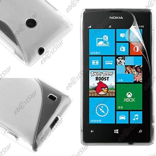 Ebeststar ® Etui Housse Coque S-Line Silicone Protection En Gel Pour Nokia Lumia 520, Couleur Transparent [Dimensions Precises De Votre Appareil : 119.9 X 64 X 9.9 Mm, Écran 4'']