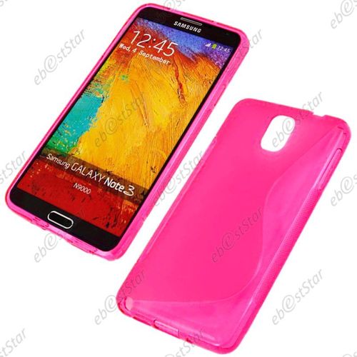 Ebeststar ® Etui Housse Coque S-Line Silicone Protection En Gel Pour Samsung Galaxy Note 3 Gt-N9000, N9002, N9005, Couleur Rose [Dimensions Precises De Votre Appareil : 79.2 X 151.2 X 8.3 Mm, Écran 5.7'']