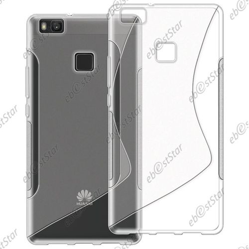 Ebeststar ®  Film Protection Écran Verre Trempé + Coque Silicone Housse Etui Protection Souple Pour Huawei P9 Lite, G9 Lite, Transparent [Dimensions Precises De Votre Appareil : 146.8 X 72.6 X 7.5 Mm, Écran 5.2''] [Note Importante Lire Description]