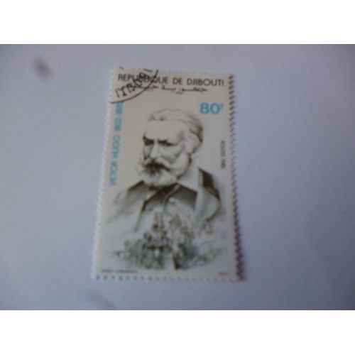 Timbre Djibouti 1985:Victor Hugo 1802-1885.