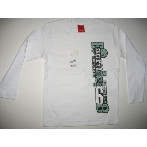 T-Shirt Esprit Coton 4 Ans Blanc Sérigraphie Sur Le Côté