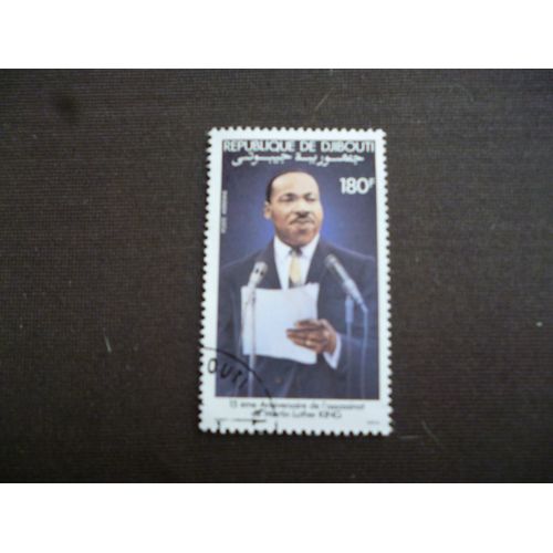 Timbre Djibouti :15ème Anniversaire De L'assassinat De Martin Luther King.
