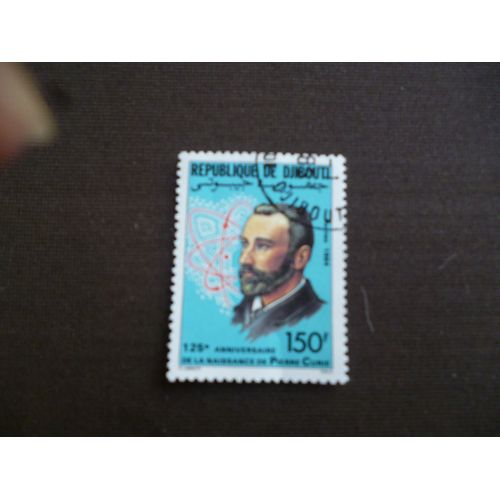 Timbre Djibouti 1984:125ème Anniversaire De La Naissance De Pierre Curie.