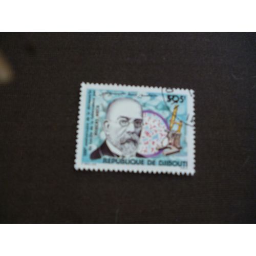 Timbre Djibouti 1987:100ème Année De La Découverte Du Bacille De La Tuberculose Par Robert Koch.