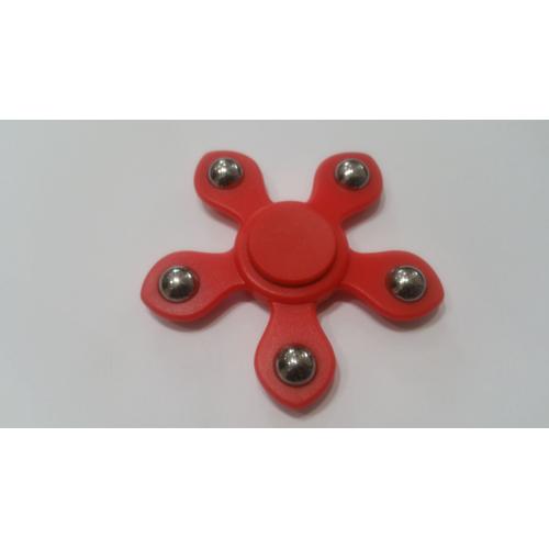 Fidget Spinner Enfant Ou Adulte Rouge - Roulement Haute Vitesse - Tourne Minimum 1 Minute - Jeu Sensoriel Modèle Shiruken 5 Branches