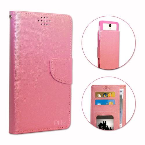 Lg Optimus Black P970 Etui Housse Folio Rose Façon Cuir Texturé Avec Porte Cartes Et Surpiqûres Apparentes By Ph26®