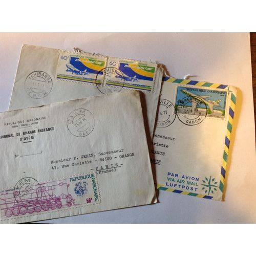 Enveloppe Timbrée Oblitérée.Gabon