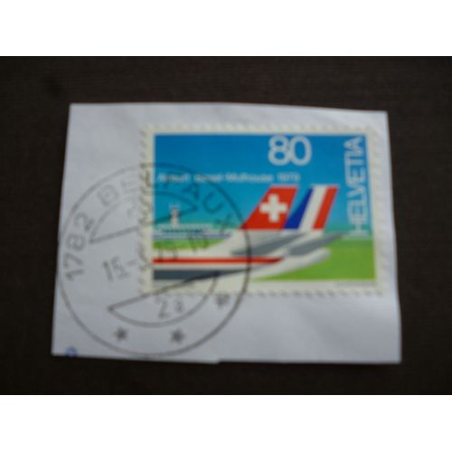 Timbre Suisse 1979:Aéroport De Bâle.