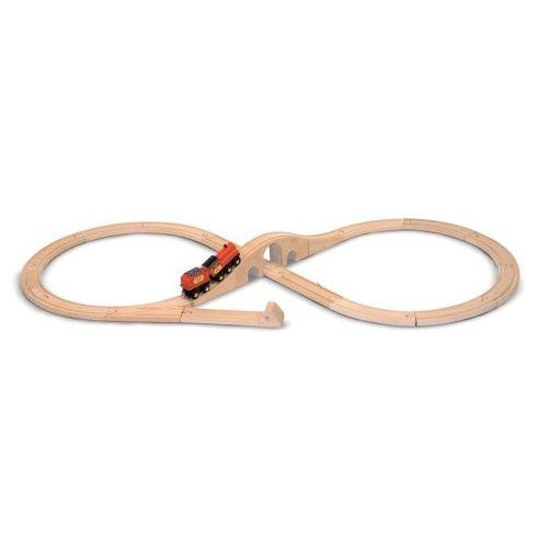 Melissa & Doug - 10703 - Ensemble De Train En Bois, Voies Ferrées En Forme De 8
