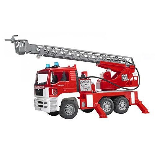 Bruder - 02771 - Camion De Pompier Man Avec Girophare, Lance, Lumière
