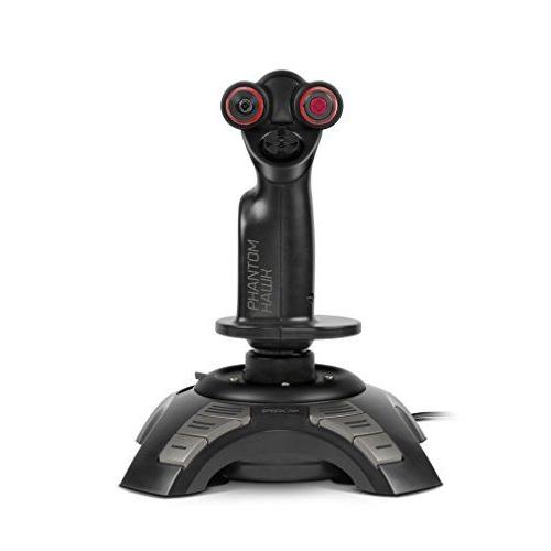 Speedlink Phantom Hawk Joystick Pour Jeux Et Simulateurs De Vol Pour Pc (Manette Des Gaz, Manche Pivotant, Fonction De Vibrations, Chapeau Chinois 8 Directions, Usb)