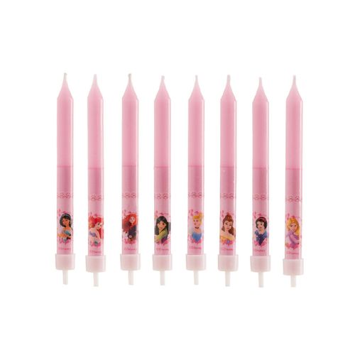 8 Bougies Anniversaire Princesses Disney Taille Unique