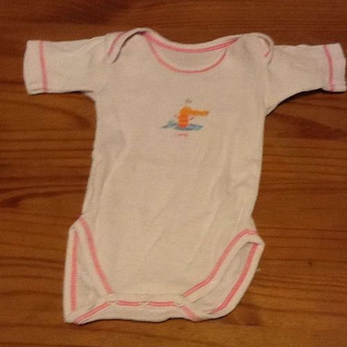 Body Bebe Blanc Lundi 3 Mois