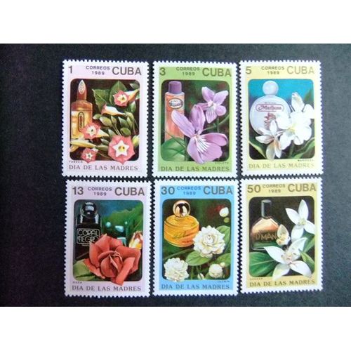 Cuba 1989 Fleurs Et Parfum  Flores Y Sus Perfumes Yvert 2937 / 2942 ** Mnh 