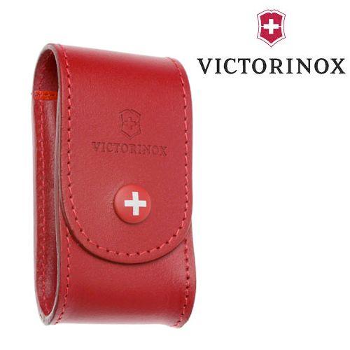 Etui Cuir Rouge Victorinox - Pour Couteau Suisse Modeles Swisschamp - Handyman - Cybertool