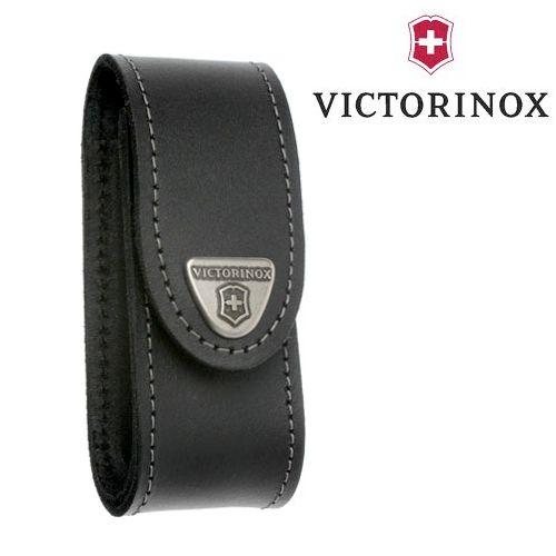 Etui En Cuir Noir Victorinox - Pour Couteau Suisse De Longueur 91 Mm