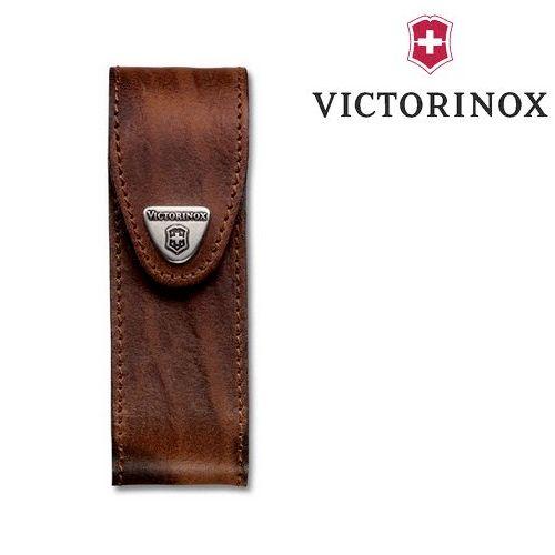 Etui En Cuir Marron Victorinox - Pour Couteau Suisse De Longueur 111 Mm