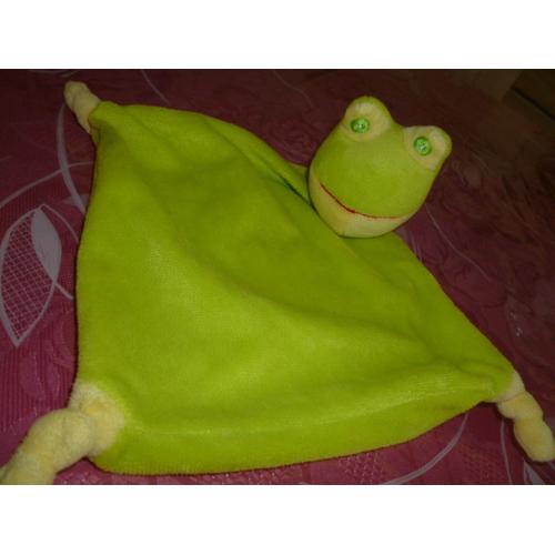 Doudou Plat Grenouille Verte Fl Bv