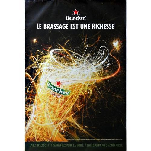 Affiche Publicitaire "Bière Heineken" (Brassage#1): Grand Format 175x120 Cm