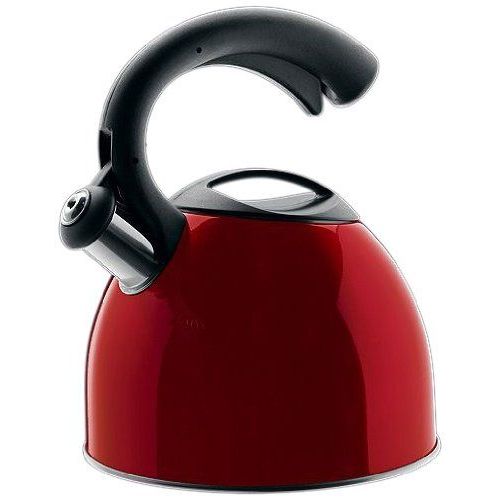 Cilio 430530 Bouilloire Acier Inoxydable/Laqué Rouge