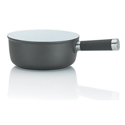 Kela 16571 Meyrin Caquelon À  Fondue À  Fromage Cast Aluminium Gris 21 X 21 X 9 Cm 1 L