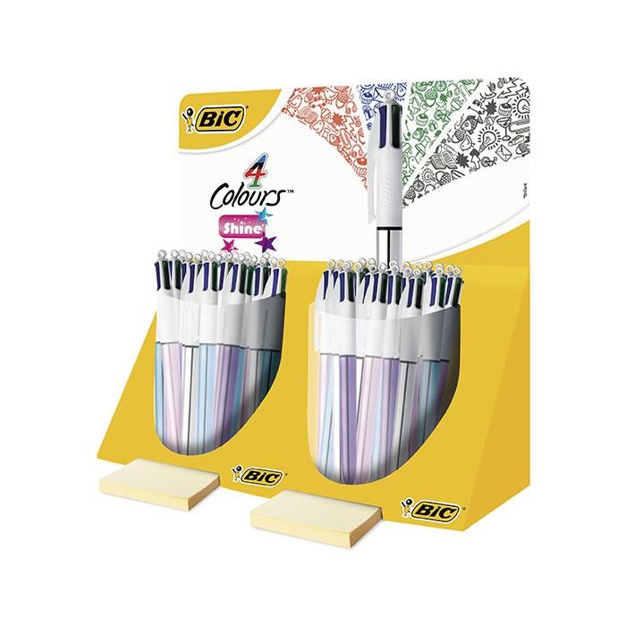 BIC 4 Couleurs Corps Métallisé Or Rose BIC