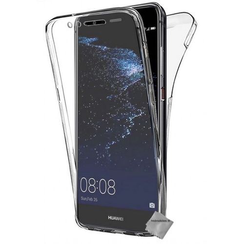 Housse Etui Coque Silicone Gel 360 Integrale Huawei P10 Lite + Film Ecran - Transparent