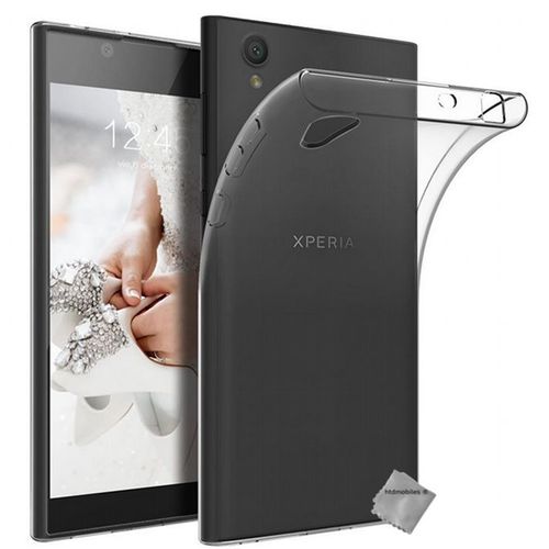 Housse Etui Coque Silicone Gel Fine Sony Xperia L1 + Film Ecran - Transparent Tpu
