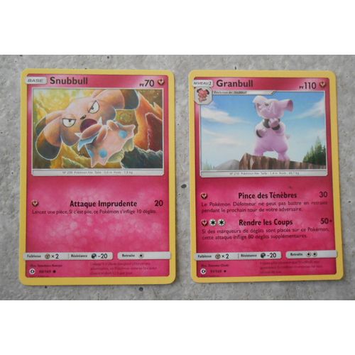 Snubbull 90/149 - Grandbull 91/149 - Soleil Et Lune - Vf