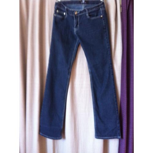 Jean Denim 3 Suisses Coton 38 Bleu Foncé 