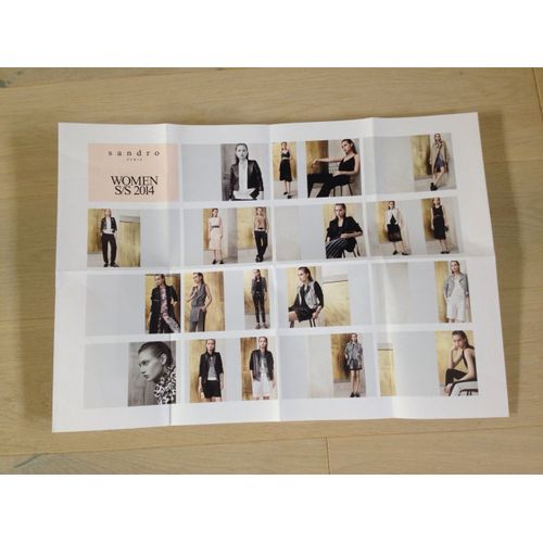 Affiche Depliant Collection Women S/S/ 2014 Sandro Paris