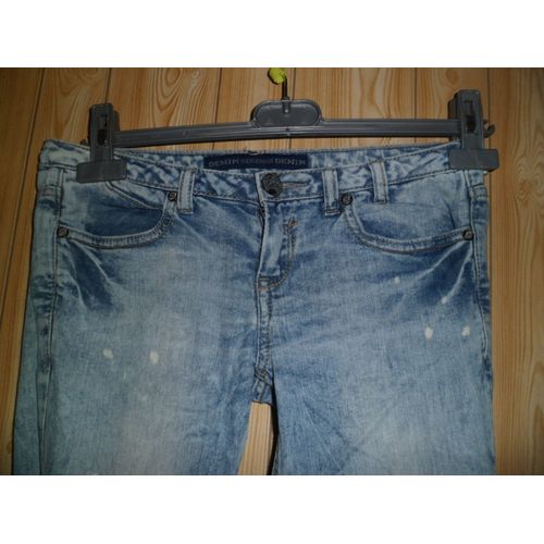 Jean Bershka Coton 36 Bleu Clair