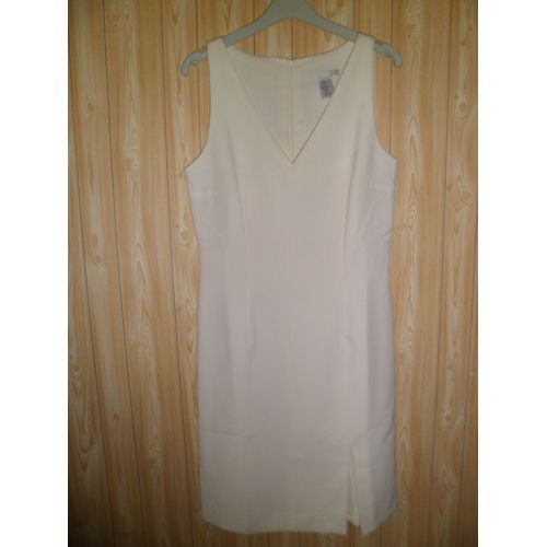 Robe La Redoute Polyester 38 Blanc Cassé