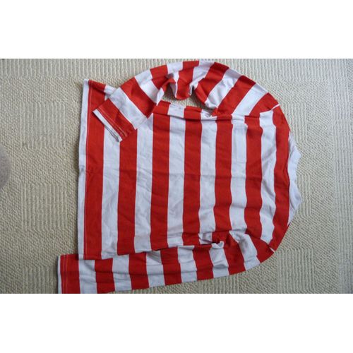T-Shirt Fantastic Mister Fox 10 Ans Rouge Et Blanc Manches Longues