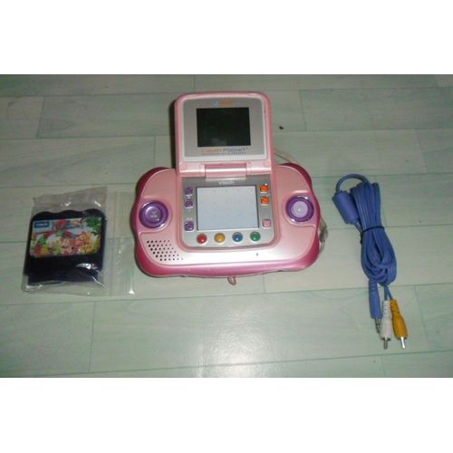 Console Vtech Cyber Pocket Rose + Jeu Abc Land