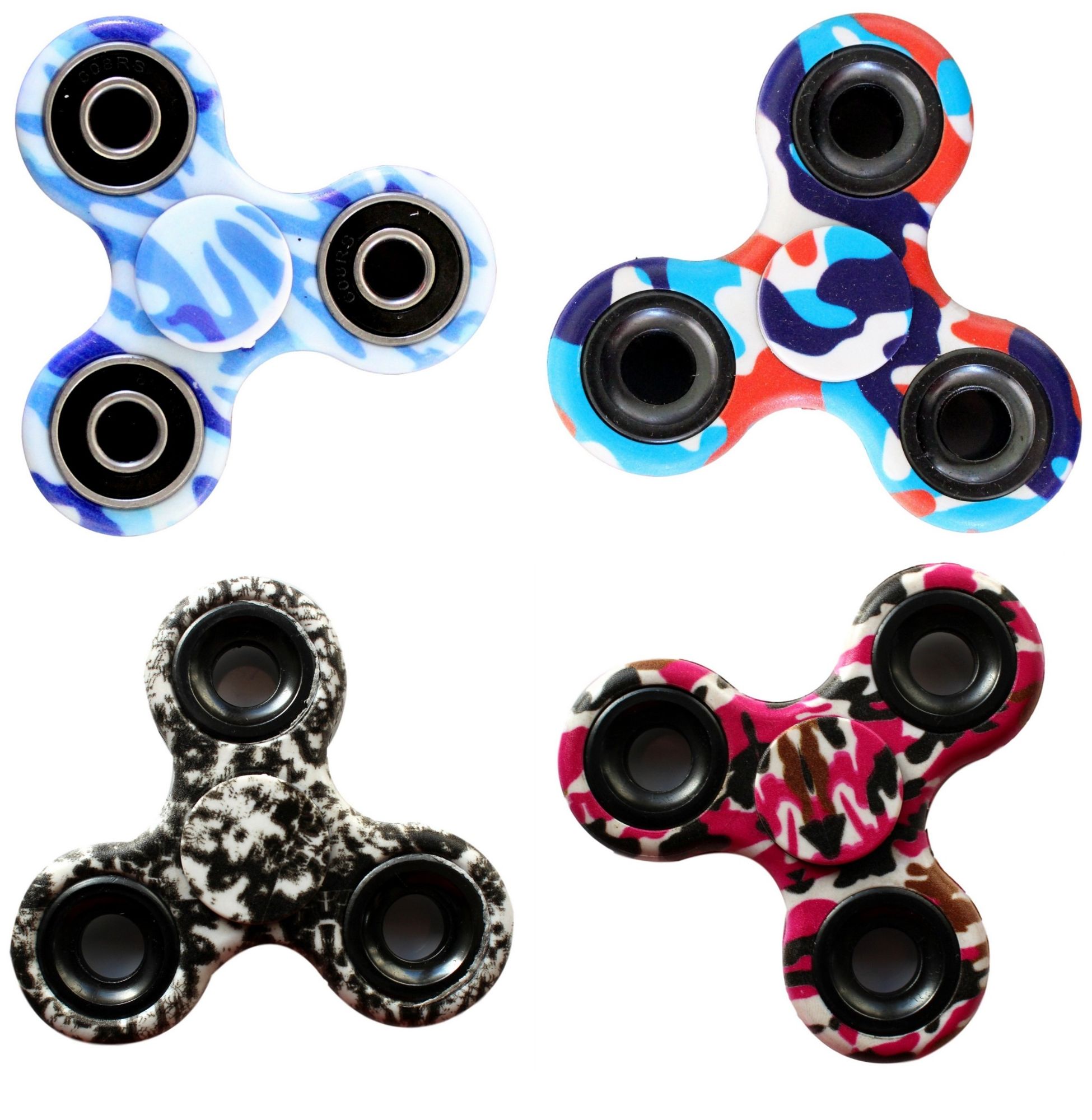 Hand Spinner Camouflage Roulement Haute Vitesse Anti Stress Toupie Lot De 4 Rakuten