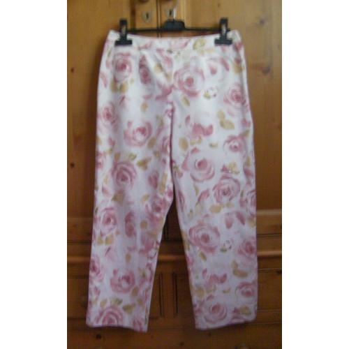 Pantacourt Fleuri Antonelle - Taille 36/38 