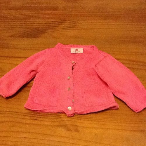 Gilet Bebe Rose 6 Mois
