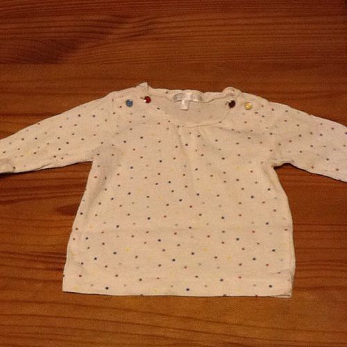 Tee Shirt Blanc A Etoiles 3 Mois