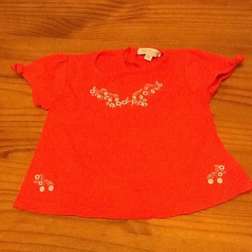 Tee Shirt Bebe Orange 3 Mois