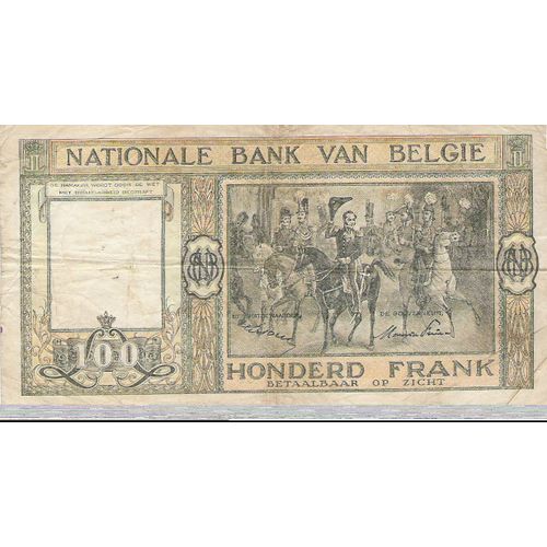 Billet 100 Franc Belge Serie Dynastie 1949