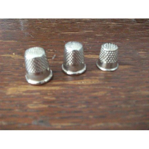 Lot De 3 Dés À Coudre N°16,1 - N°15,3 - N°14,5